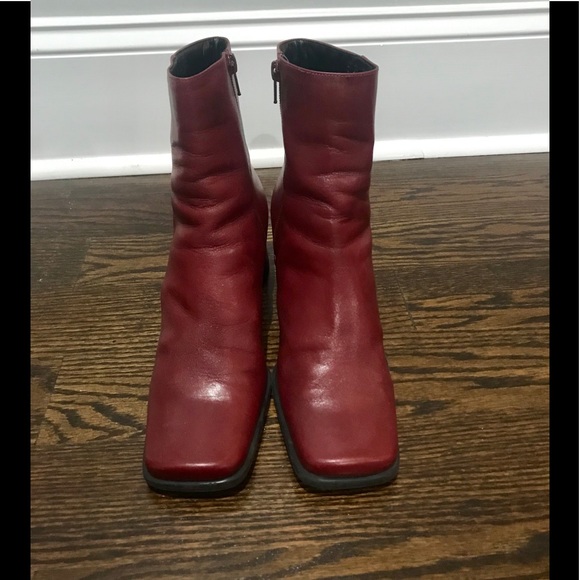nine west square toe boots